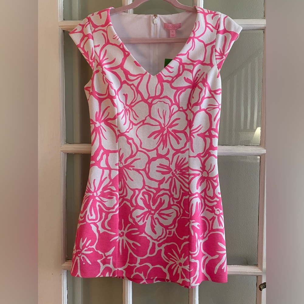 Lilly Pulitzer Desiree Dress Strike a Posie Pink Size M New With Tags